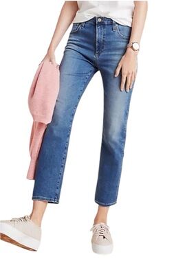 AG Adriano Goldschmied Isabella High Rise Straight Crop Jeans Size 27